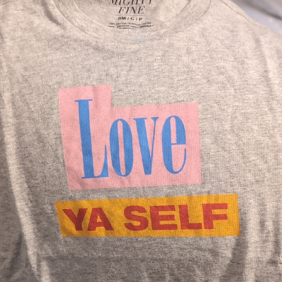 Mighty Fine Gray Tee with Vibrant Print - Picture 2 of 3